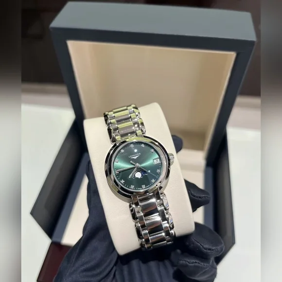 Longines Primaluna Moonphase Green Watch